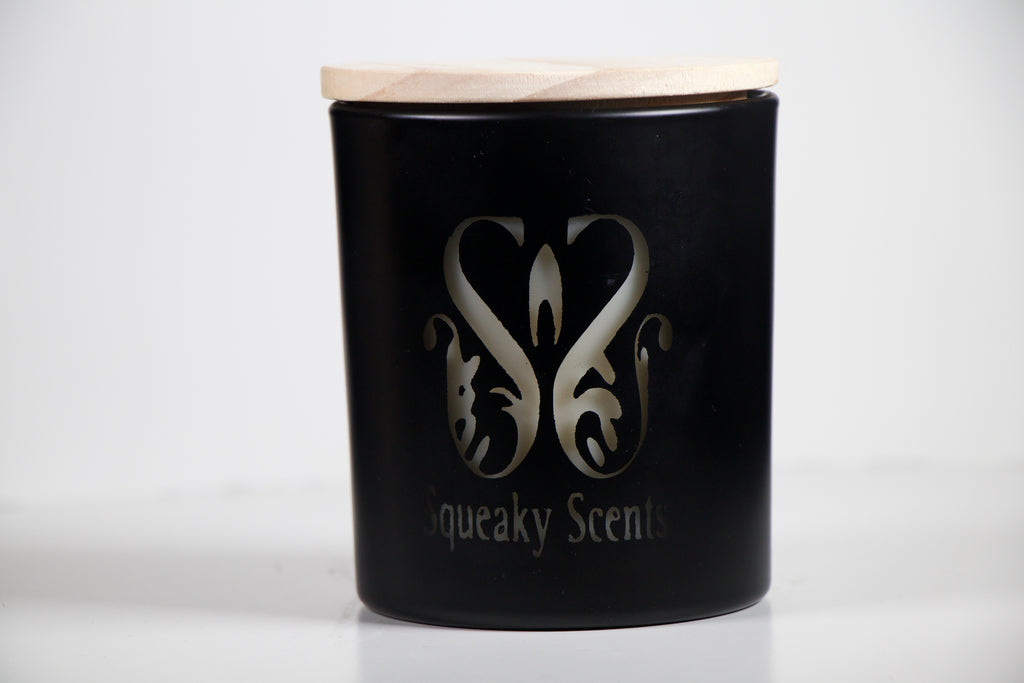 black, natural wood top.