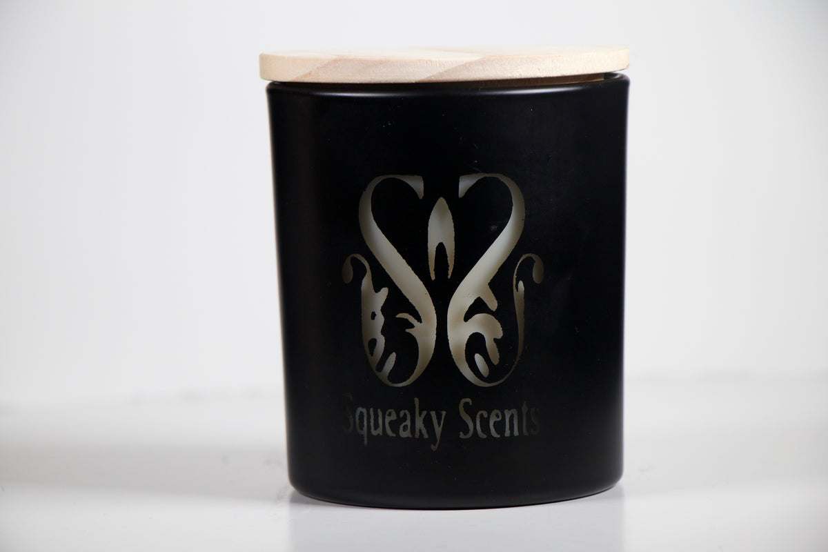 black, natural wood top.